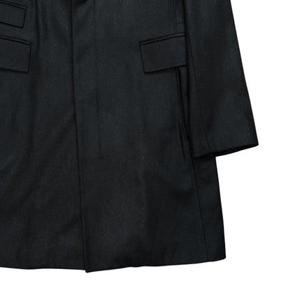 Dirk Bikkembergs Mink Fur Collar Wool Coat - AW08