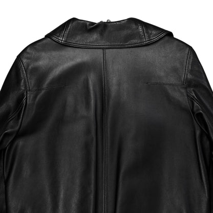 Dior Homme Asymmetric Drape Collar Leather Jacket - AW09