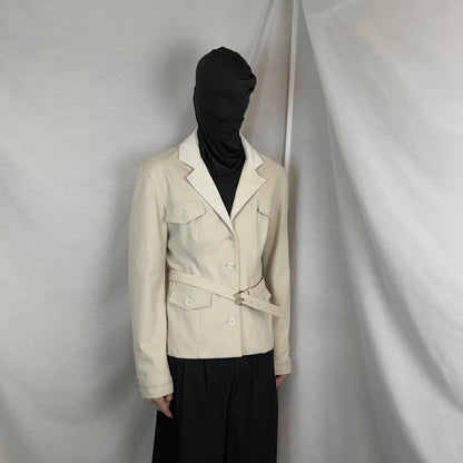Alexander McQueen Short Belted Moleskin Safari Jacket - SS06