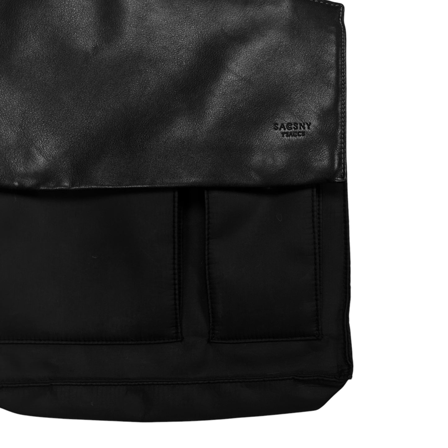 Y'Saccs Yohji Yamamoto Asymmetric Leather Flap Bag