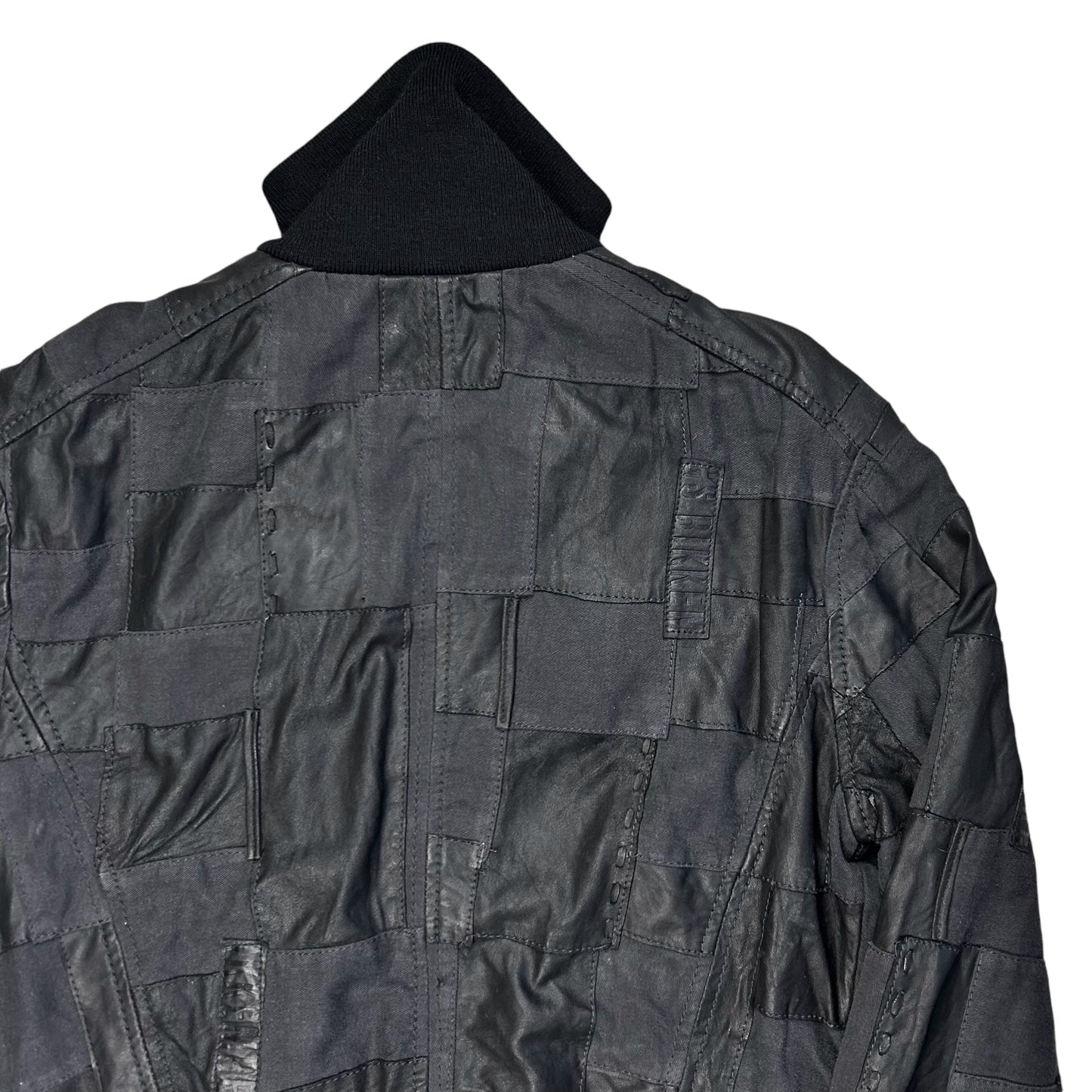 Dirk Bikkembergs Patchwork Leather Flight Jacket