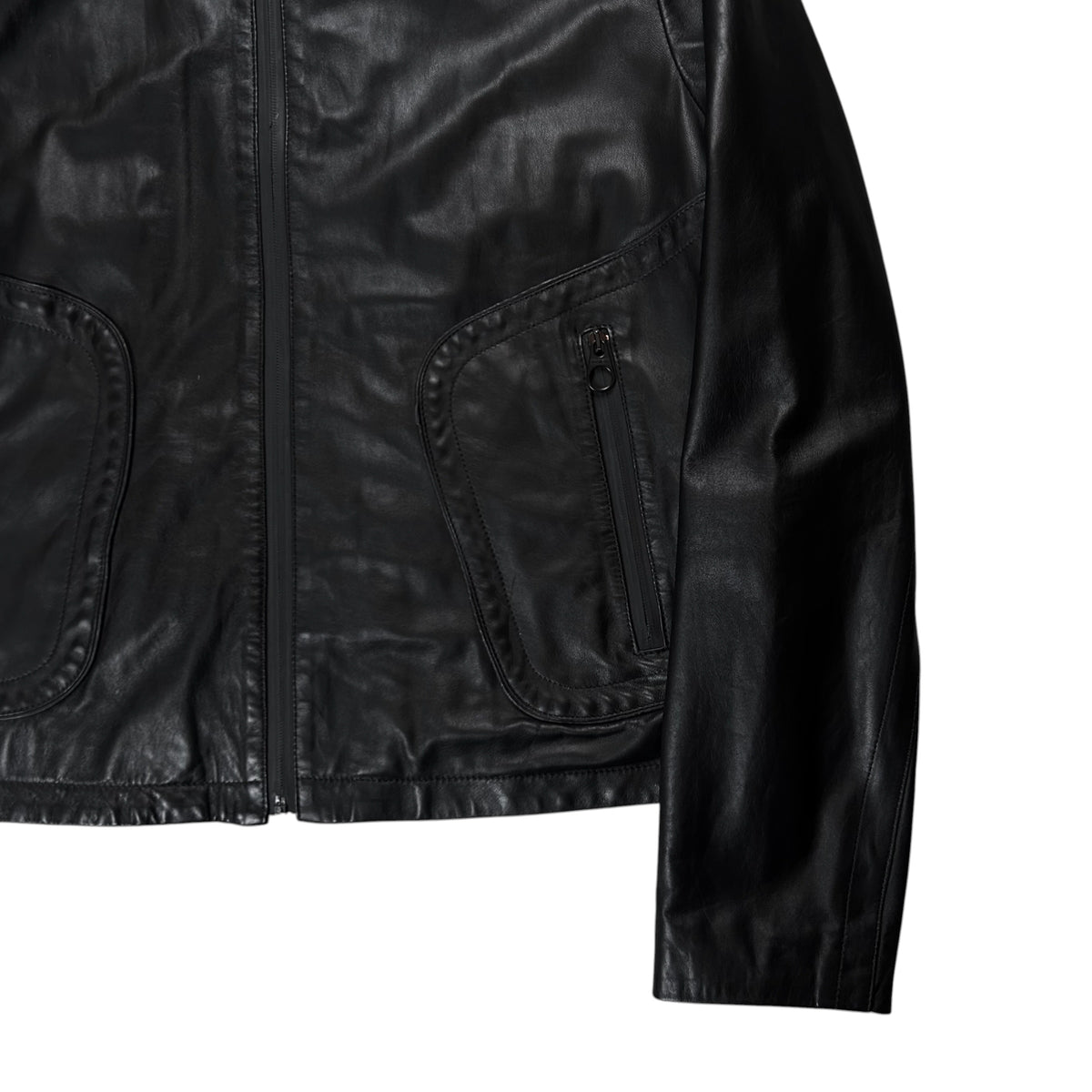 Dirk Bikkembergs Lamb Leather Cafe Racer Jacket - AW12