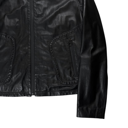 Dirk Bikkembergs Lamb Leather Cafe Racer Jacket - AW12