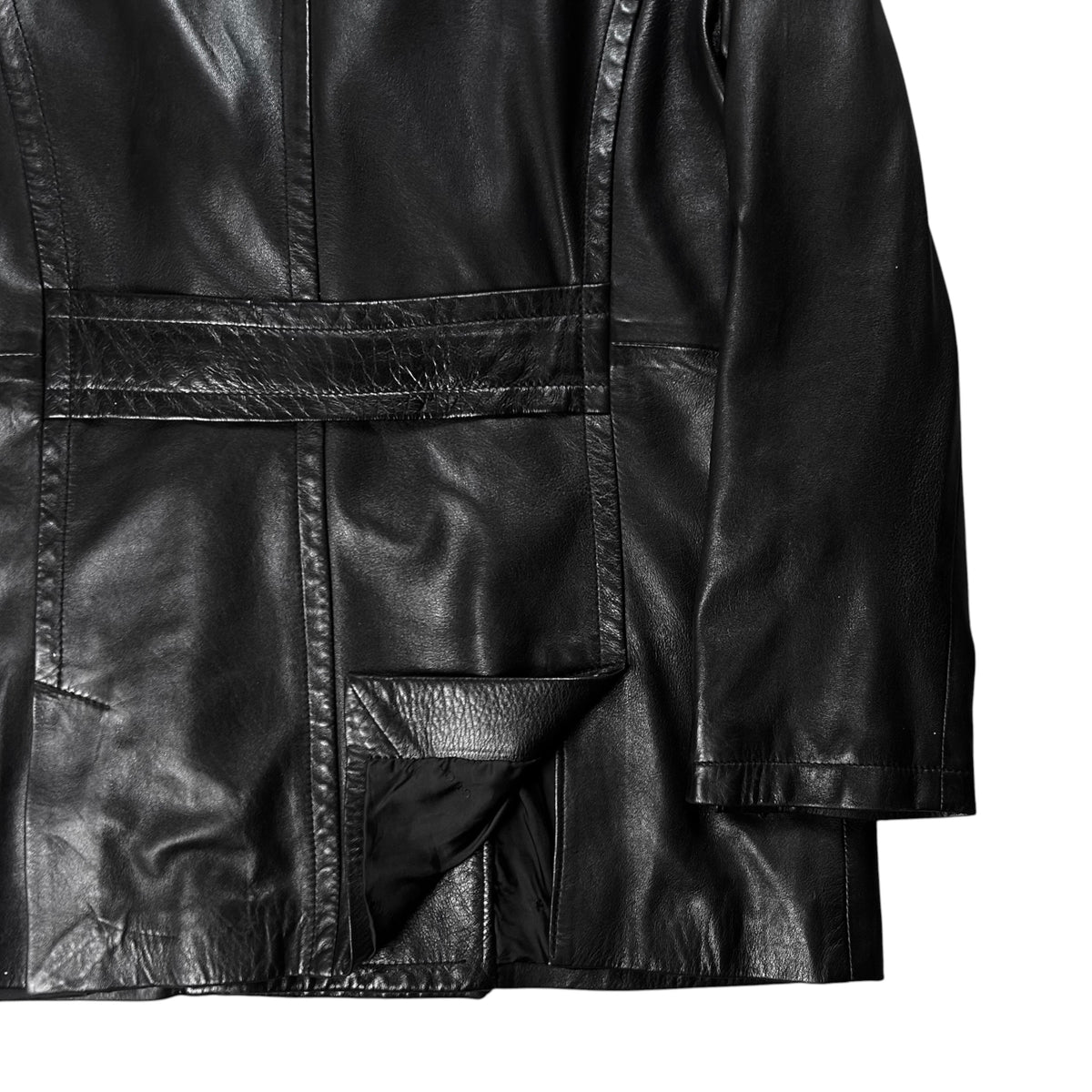 Gucci by Tom Ford Military Leather Peacoat - AW96