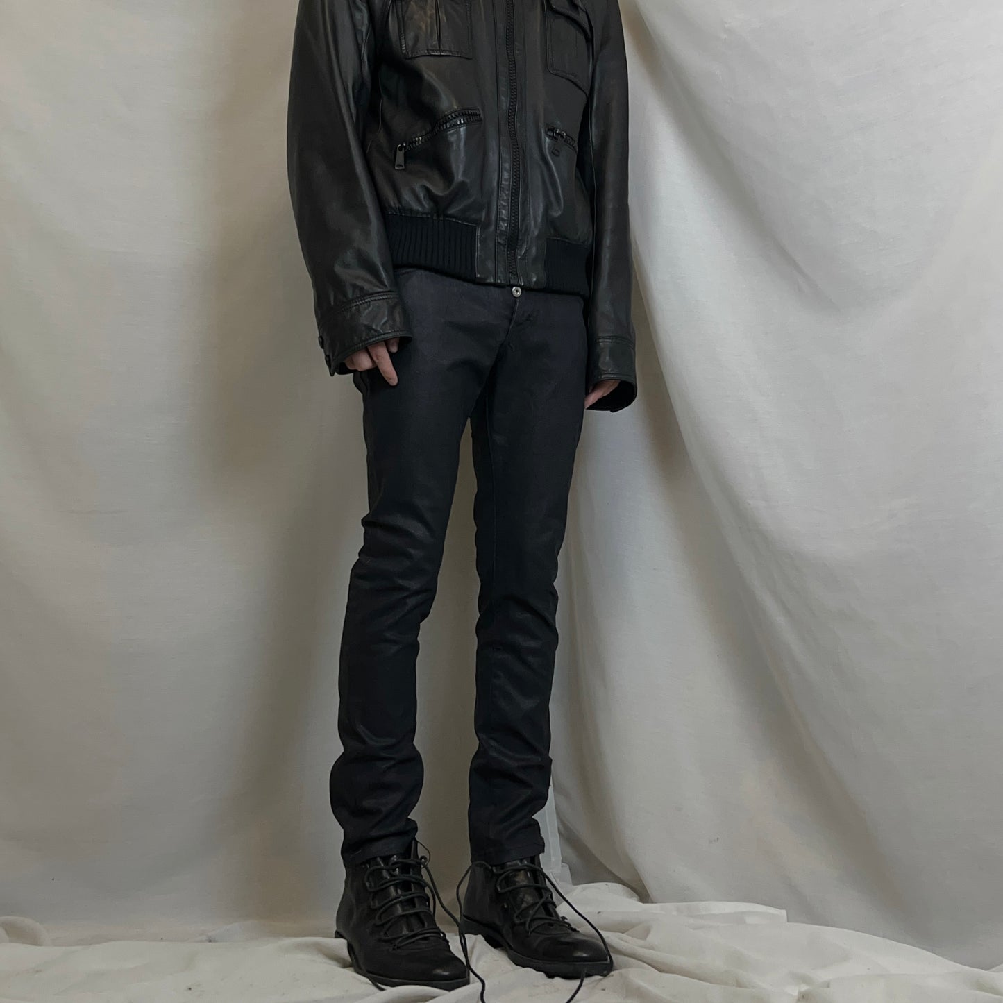 Balenciaga Waxed Rivet Jeans - AW12