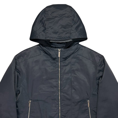 Dirk Bikkembergs Waxed Double Hooded Zip Jacket