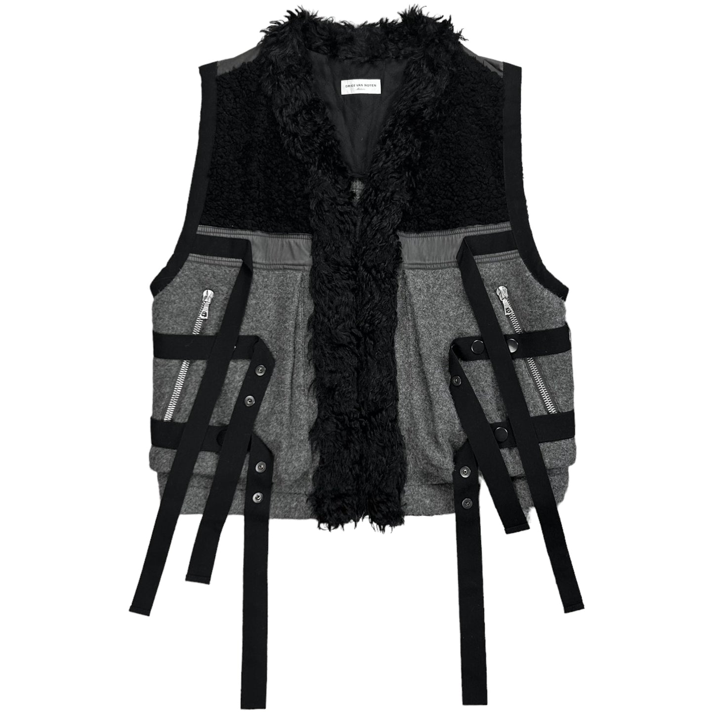 Dries Van Noten Bondge Strap Fur Vest - AW14