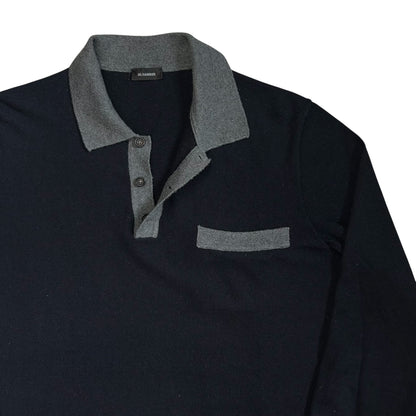 Jil Sander Contrasted Wool Polo Sweater - AW08
