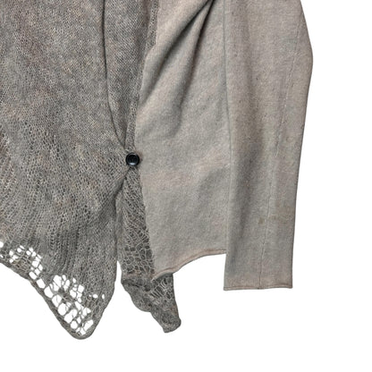 A.F. Vandevorst Asymmetric Mohair Panel Hooded Knit Sweater - AW12