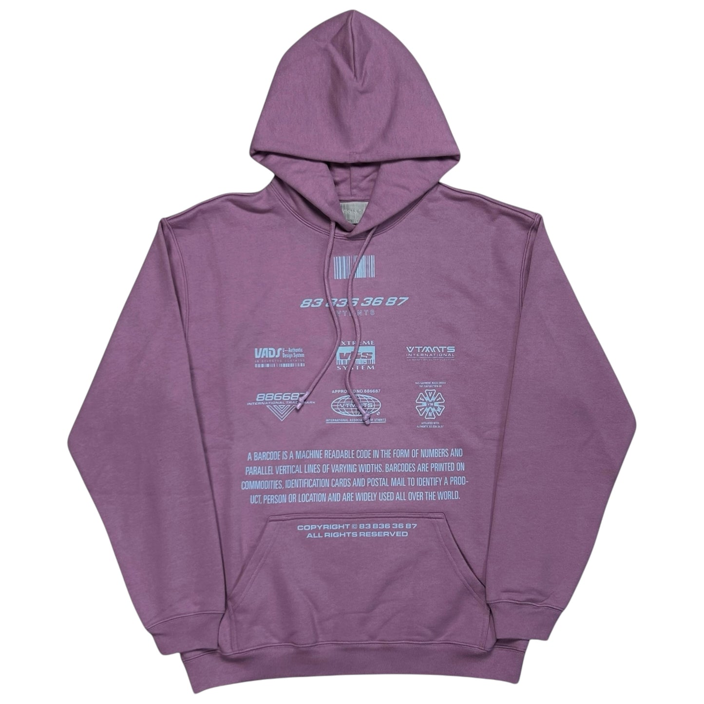 VTMNTS Barcode Emblem Hoodie - AW23