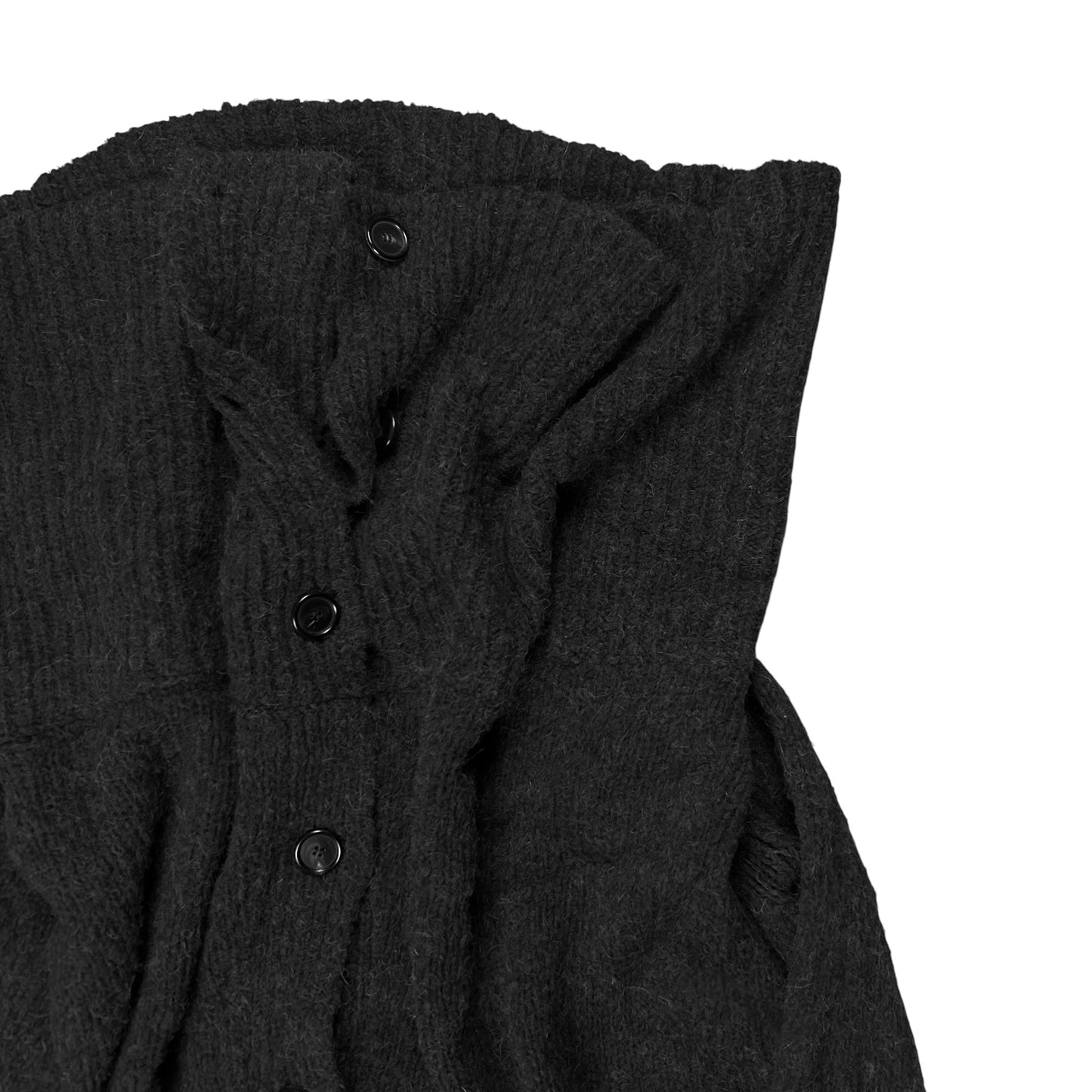 Ann Demeulemeester Distorted Wrap Knit Cardigan - AW11