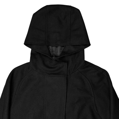 Dirk Bikkembergs Hooded Leather Hem Wool Parka