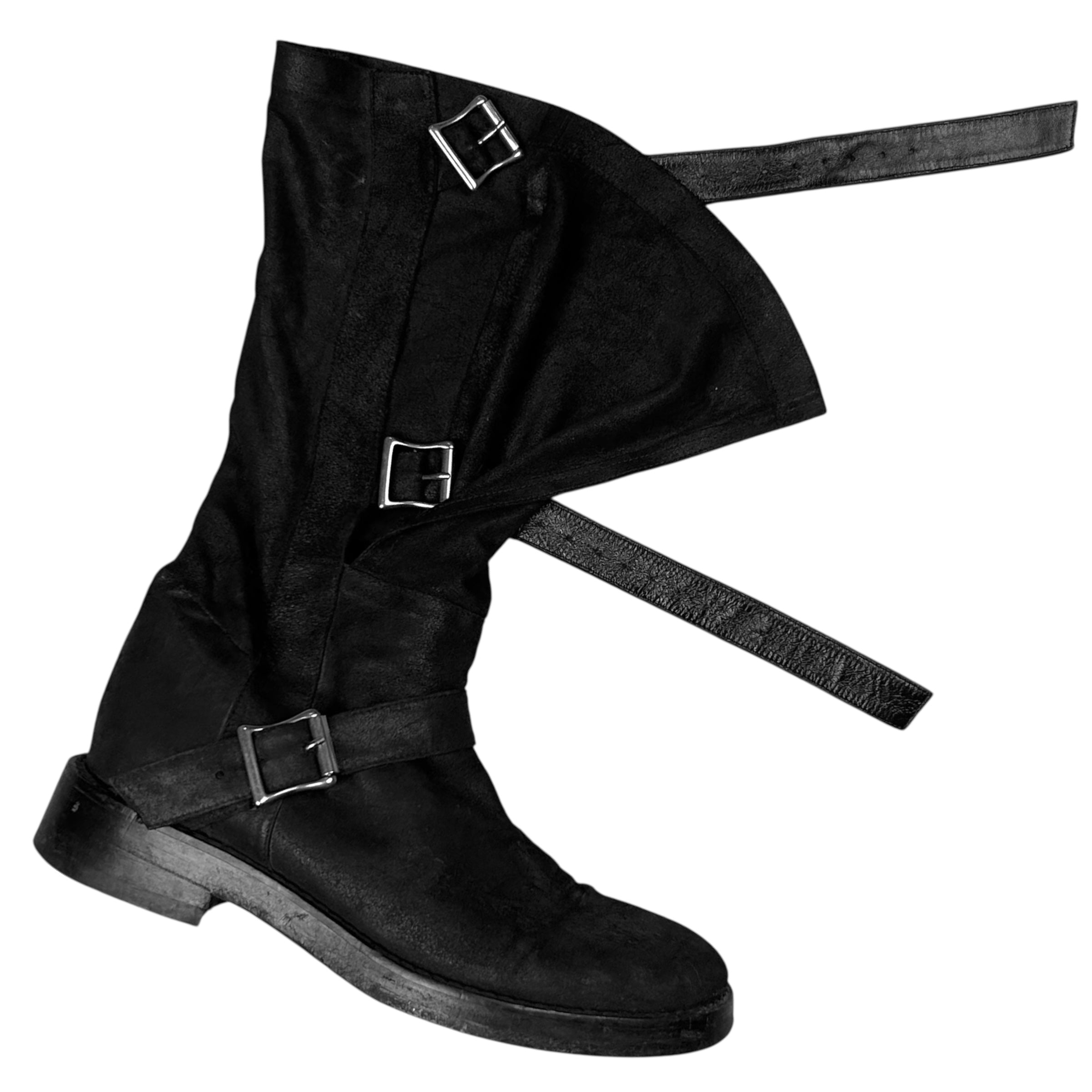 Ann Demeulemeester Triple Belt Pirate Boots - SS03 – Vertical Rags