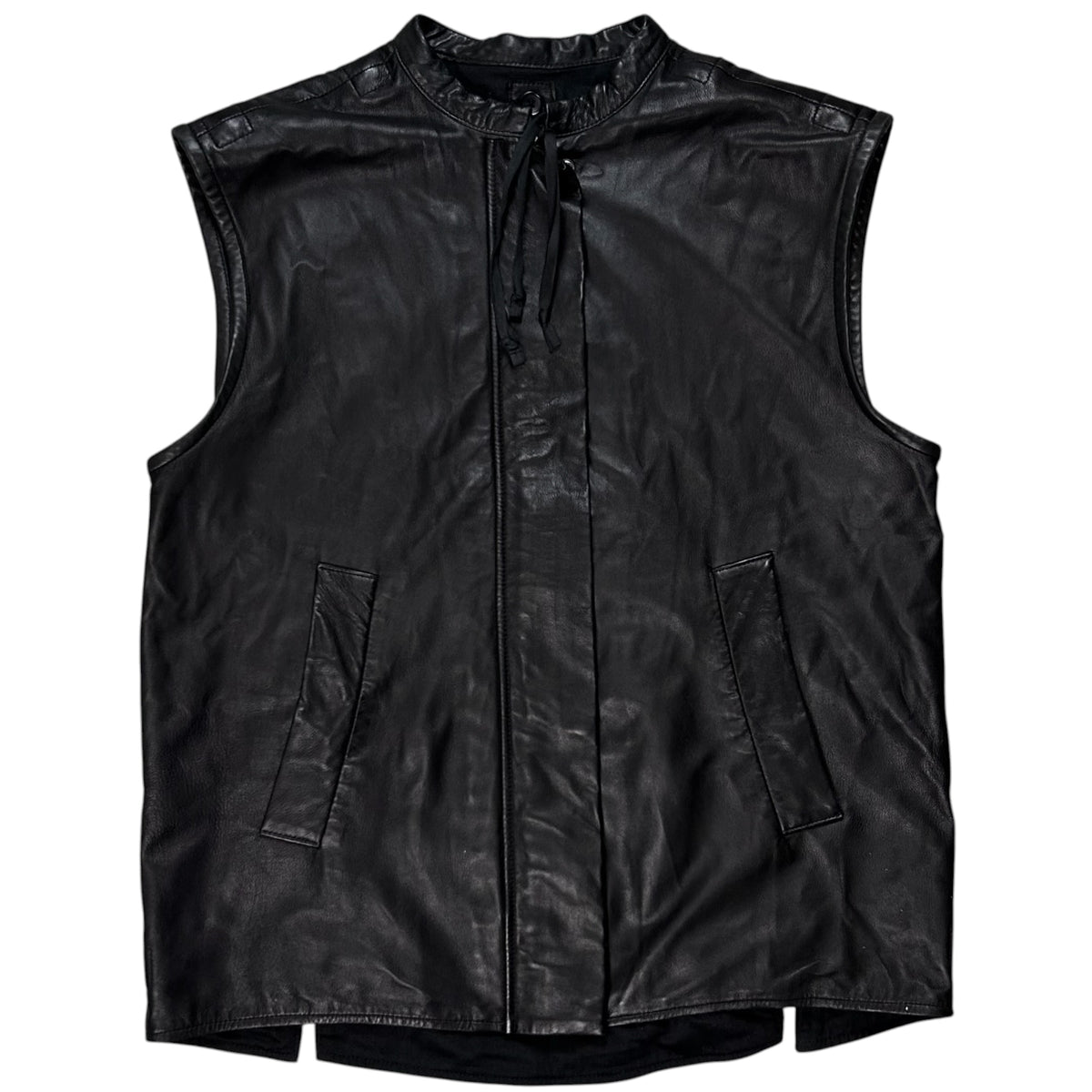 MM6 Maison Martin Margiela Tassel Moto Leather Vest - SS12