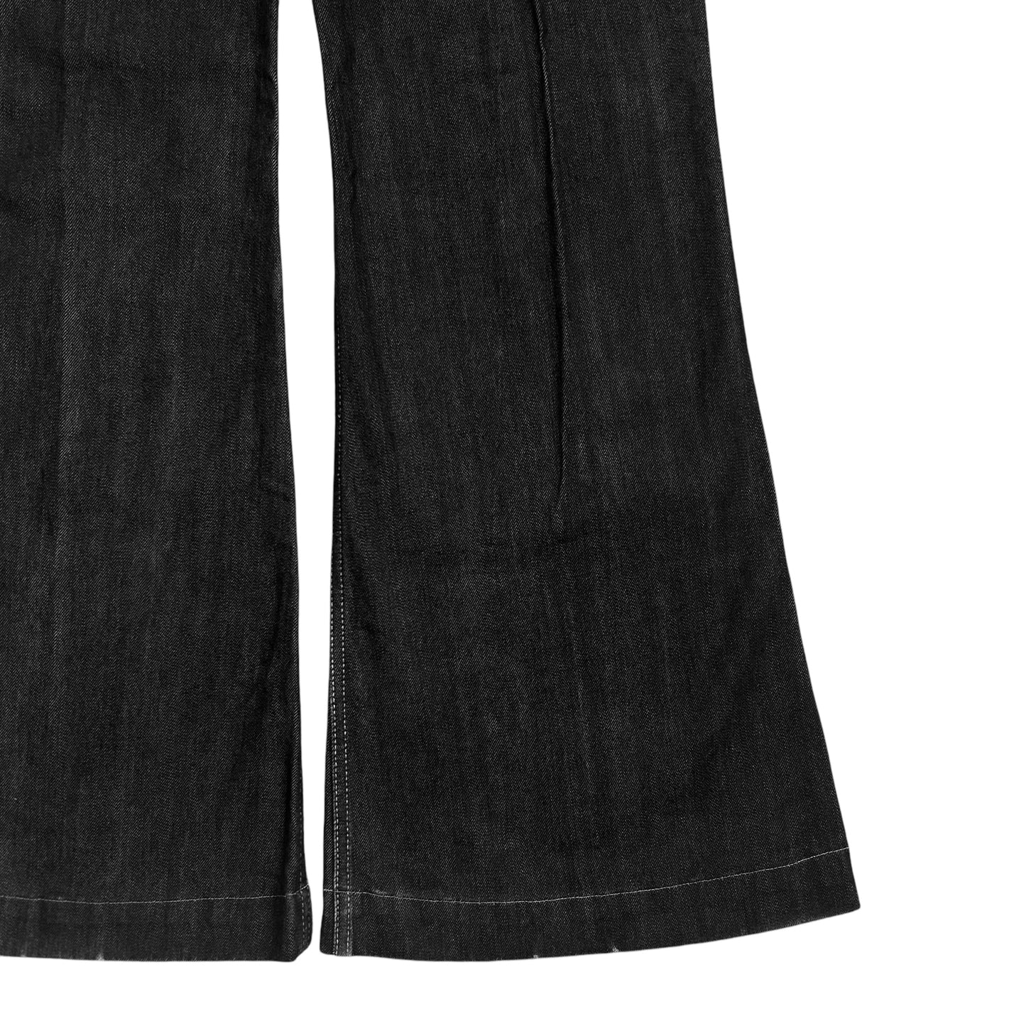 Balenciaga Flared Embellishment Raw Denim Pants - AW08