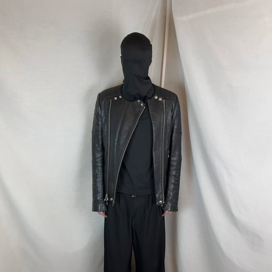 Balmain by Decarnin Dual Zip Moto Leather Jacket - AW11