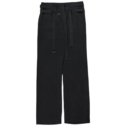 Ann Demeulemeester Dual Bondage Strap Cropped Silk Trousers - SS03