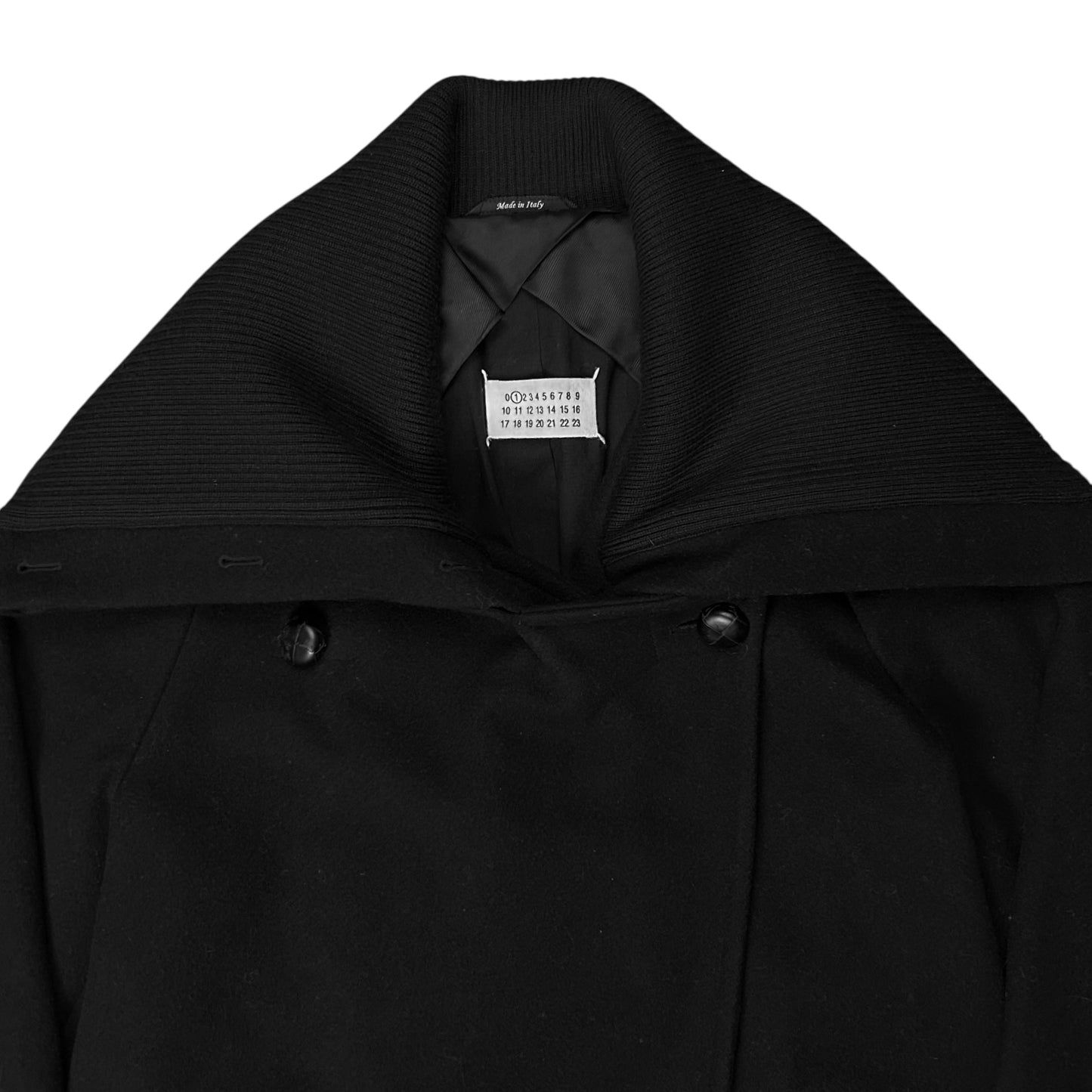 Maison Martin Margiela Cropped Jumbo Collar Peacoat - AW13
