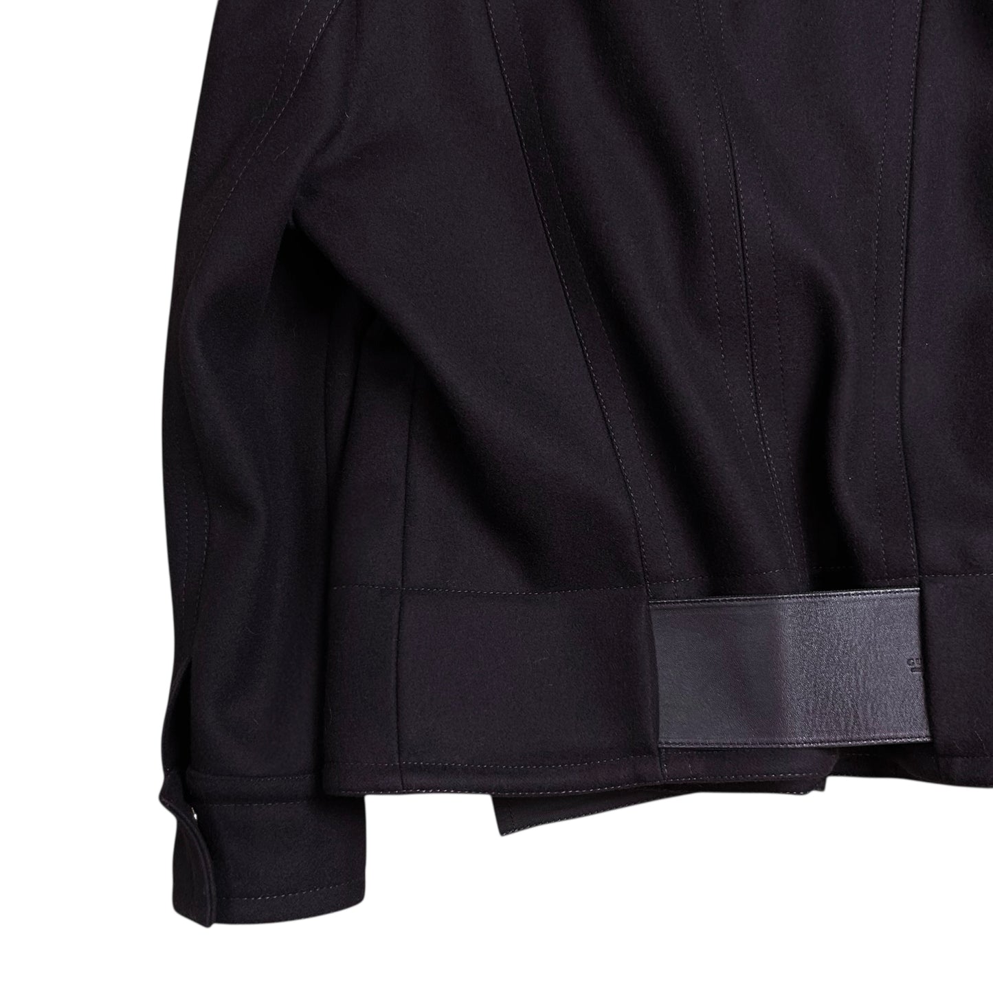 Gucci by Tom Ford Asymmetric Velcro Belted Cashmere Jacket - AW04