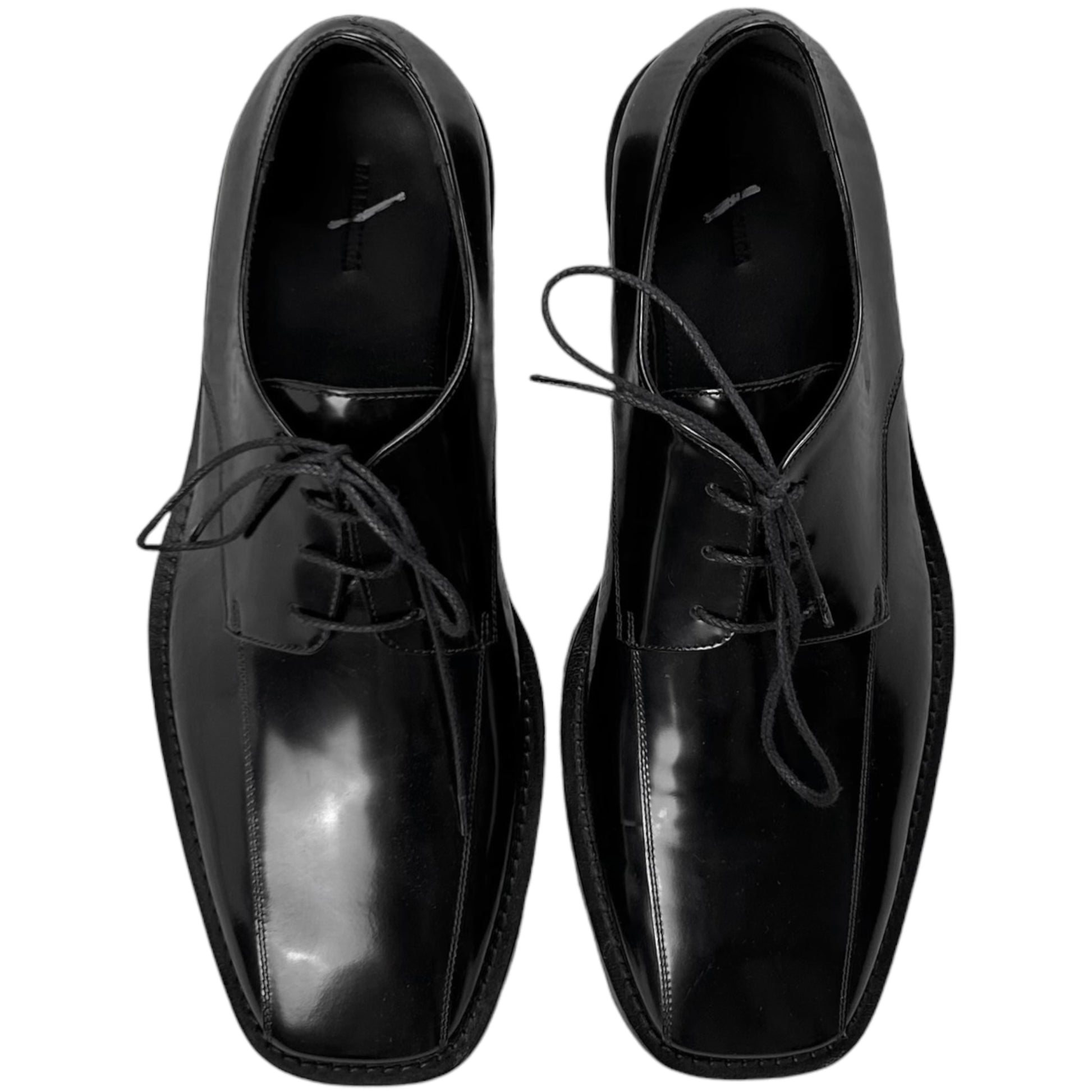 Balenciaga Patinated Calf Leather Square Derbies AW19 – Vertical
