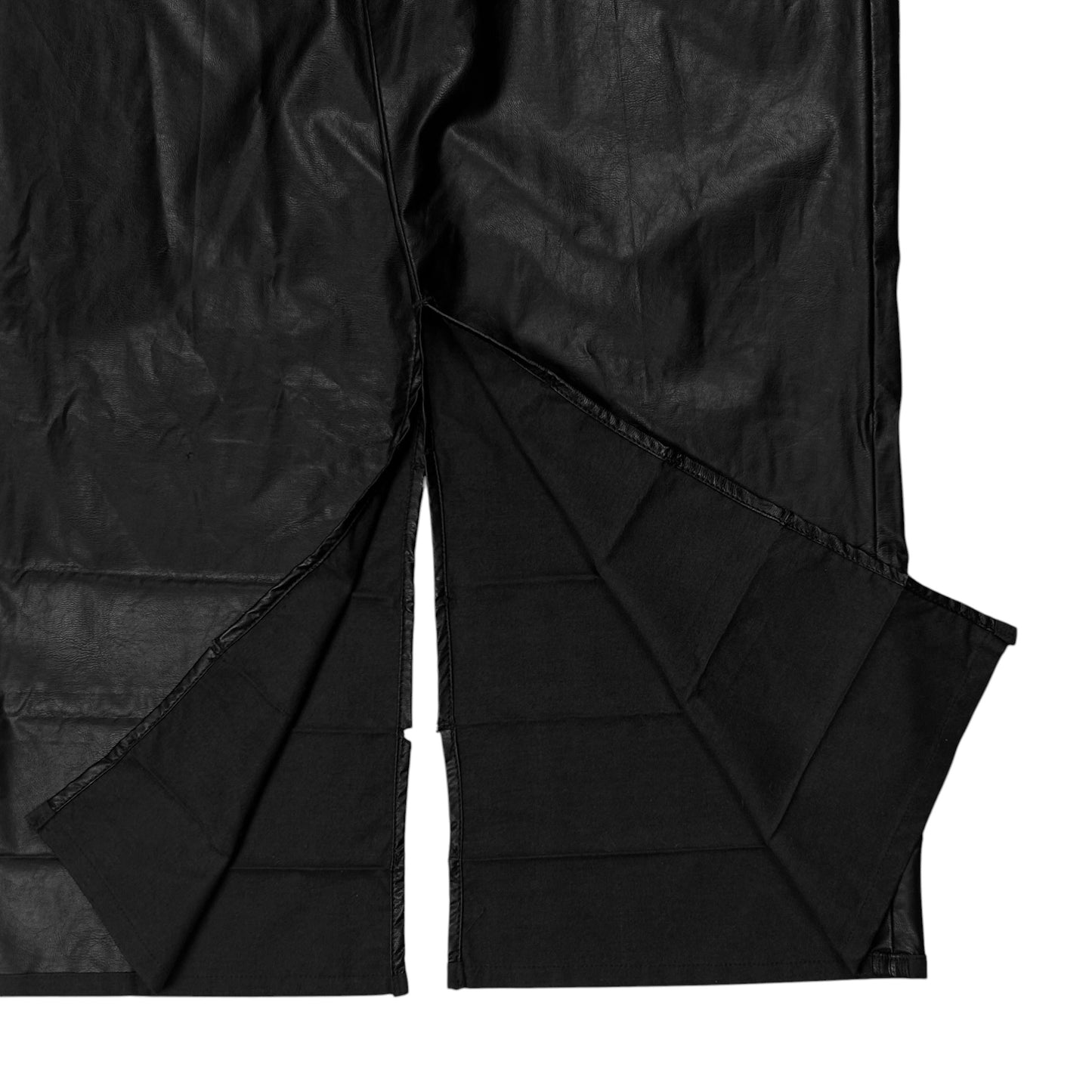 MM6 Maison Margiela Open Faux Leather Pants - AW22