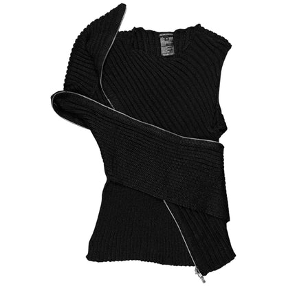 Ann Demeulemeester Asymmetric Zip Knit Top - AW12