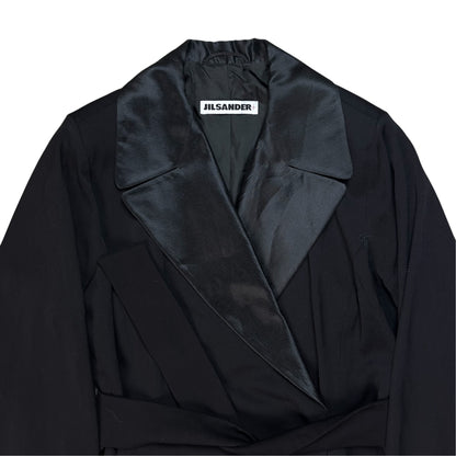 Jil Sander Belted Glossy Lapel Blazer - 80s