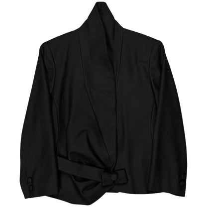 Balenciaga Asymmetric Belted Wool Jacket
