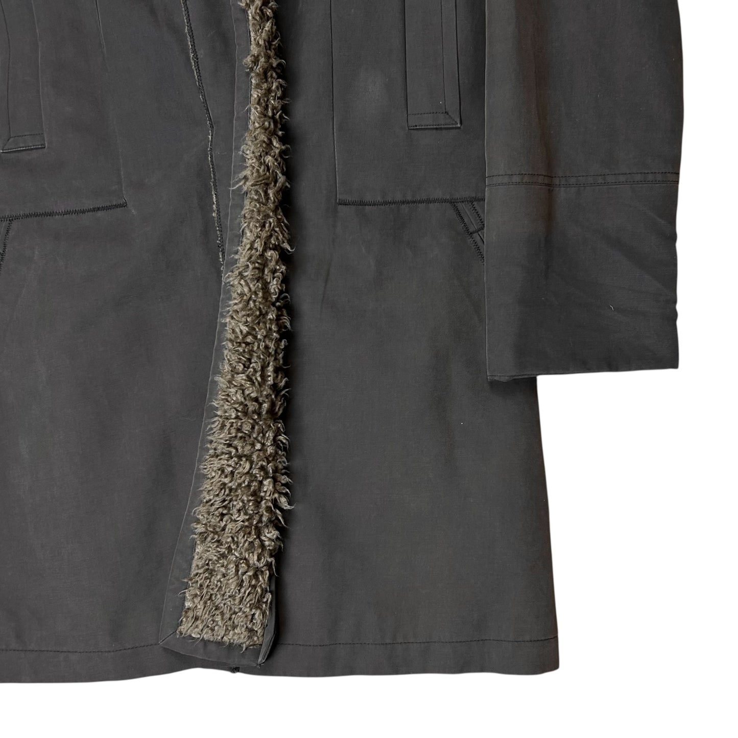 Dries Van Noten Sherpa Collar Coat - AW02