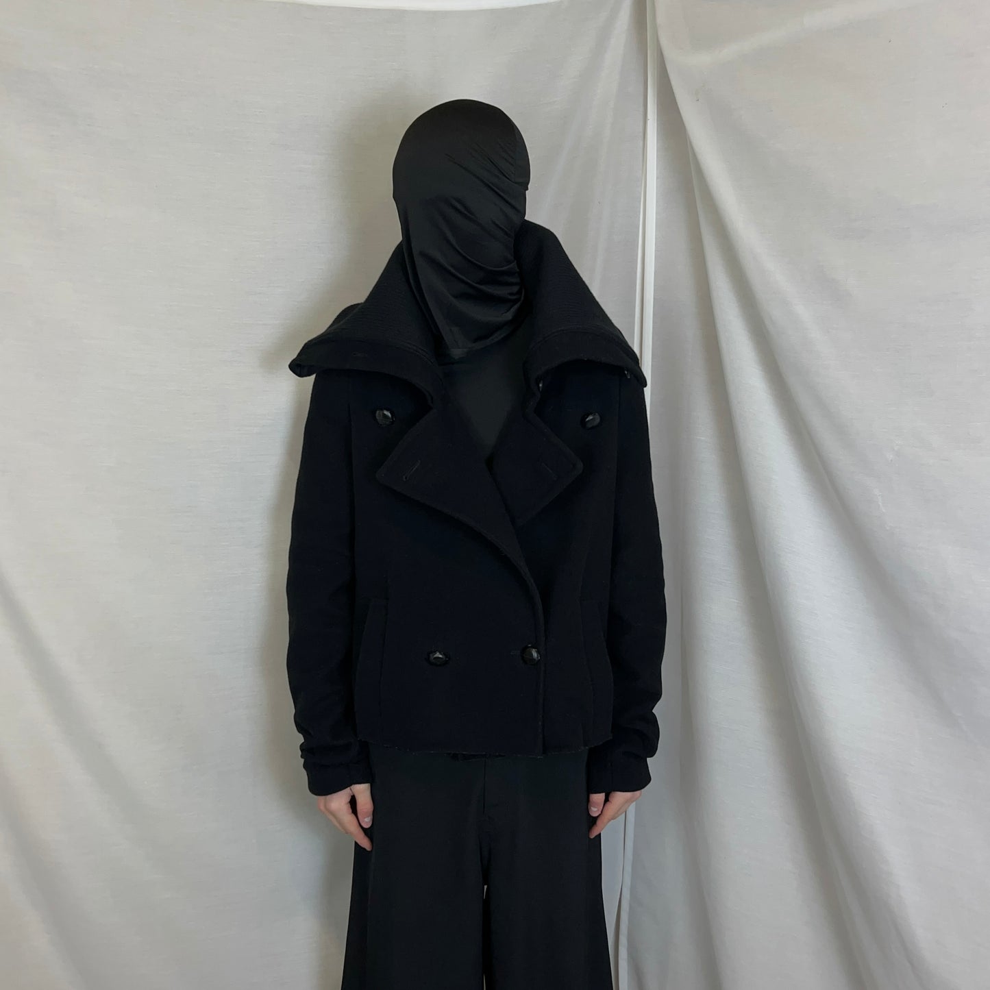 Maison Martin Margiela Cropped Jumbo Collar Peacoat - AW13