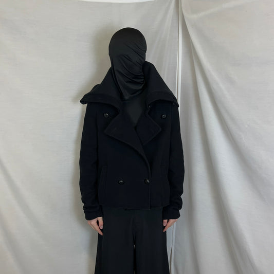 Maison Martin Margiela Cropped Jumbo Collar Peacoat - AW13