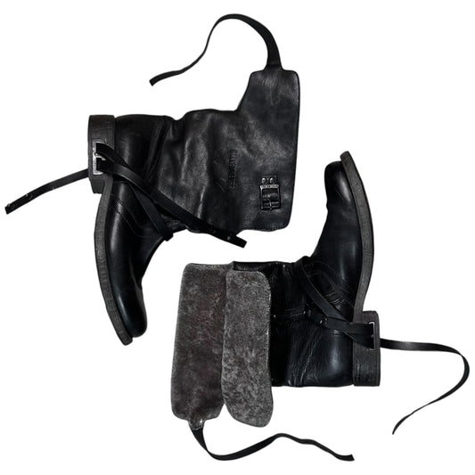 Dirk Bikkembergs Sherpa Lined B-Heel Harness Strap Boots