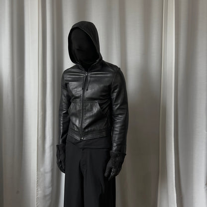 Dirk Bikkembergs Leather Zip Hoodie