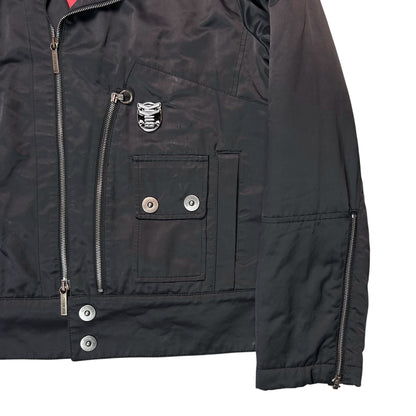 Dirk Bikkembergs Faux Fur Collar Pilot Jacket