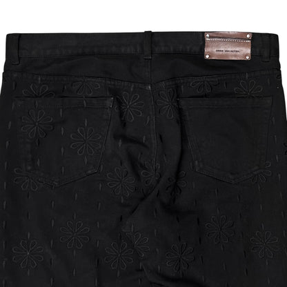 Dries Van Noten Floral Laser Cut Jeans - AW18