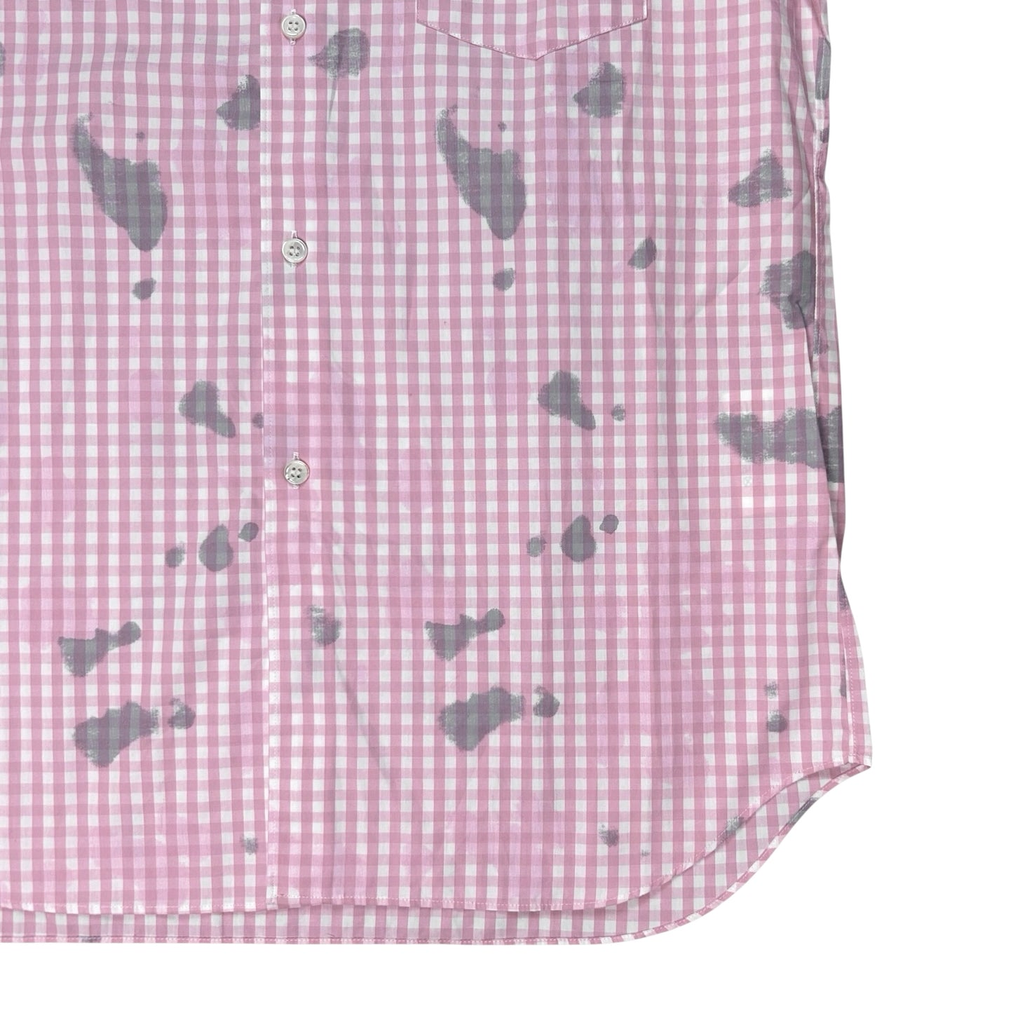 Comme des Garcons Shirt Stain Print Gingham Shirt - SS24
