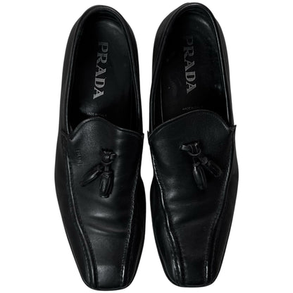 Prada Squared Tassel Loafers