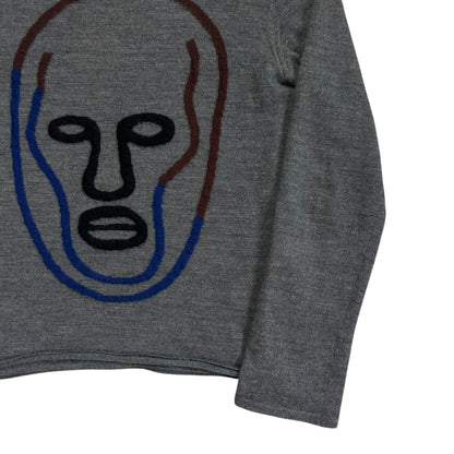 Comme des Garcons Shirt Face Intarsia Wool Sweater - SS19