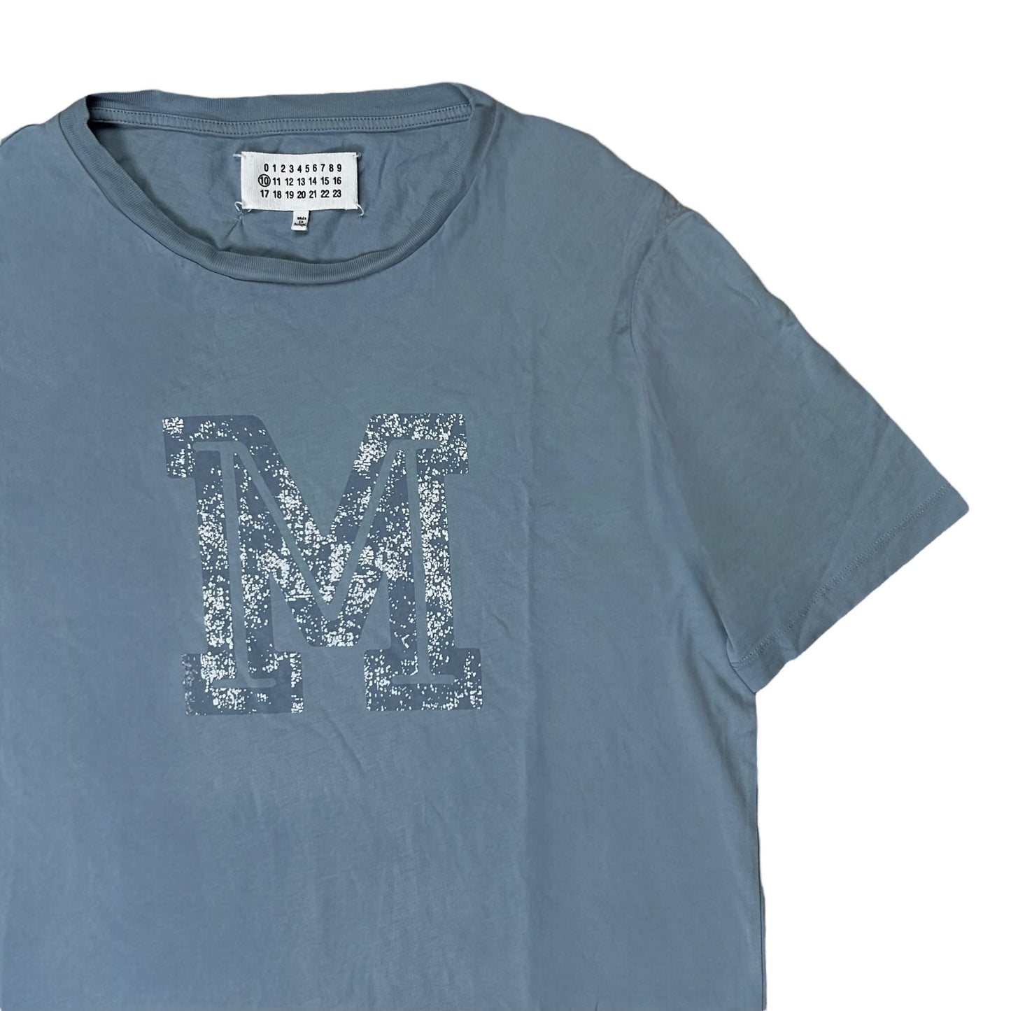 Maison Margiela Cracked Varisity M Print T-Shirt - SS17