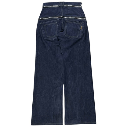 Balmain by Olivier Rousteing Wide Dual Waist Zip Jeans - AW18