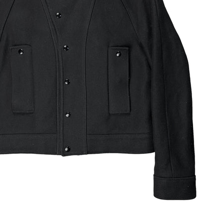 Balenciaga Cropped Snap Wool Bomber Jacket - AW09