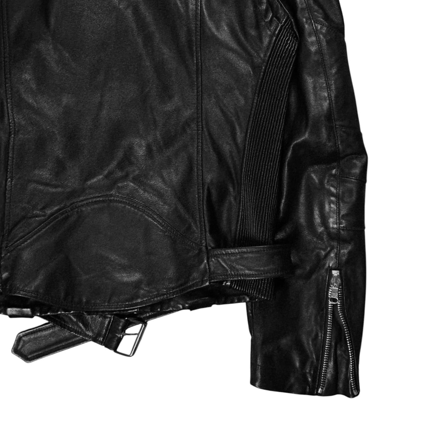 Pierre Balmain Belted Biker Leather Jacket - SS13