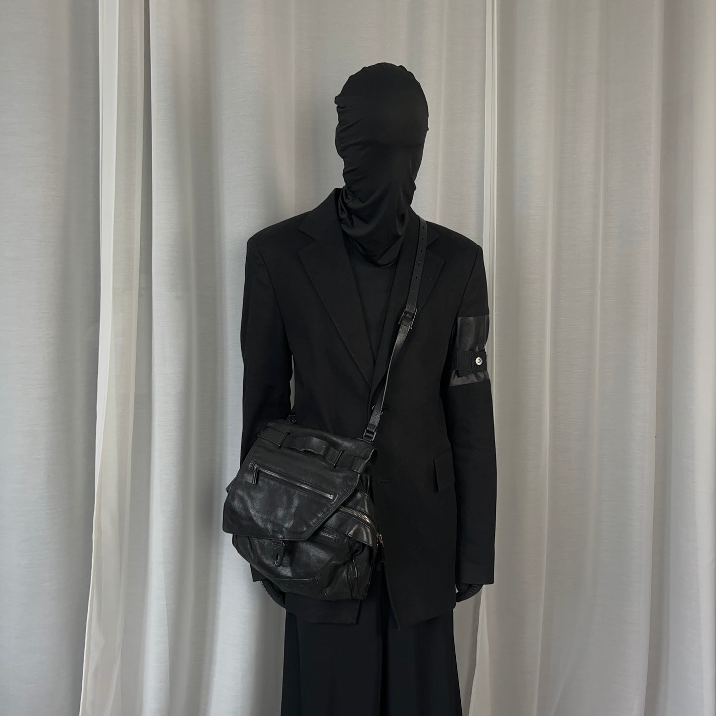 Helmut Lang Carabiner Asymmetric Leather Bag