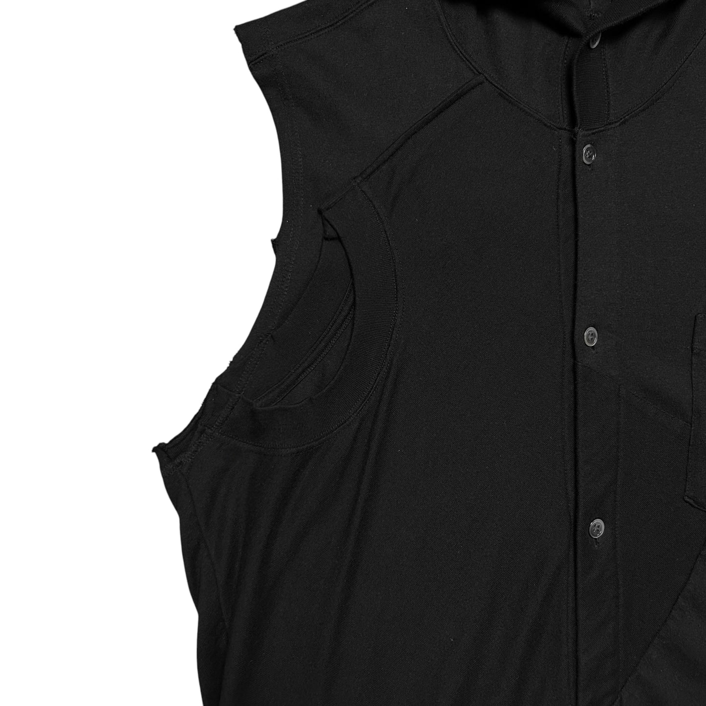 Undercover Patchwork Sleeveless Hoodie - SS05