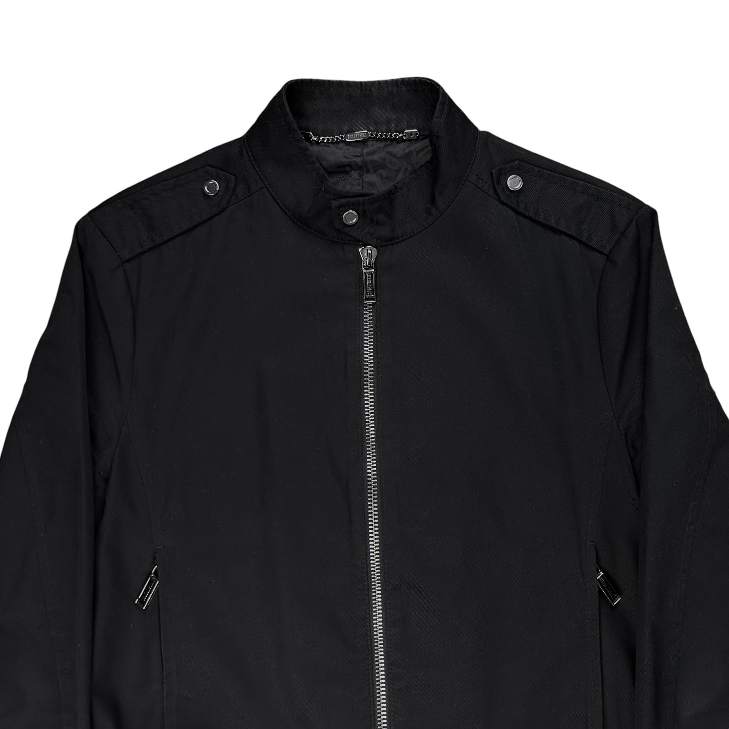 Dirk Bikkembergs Leather Belted Military Jacket