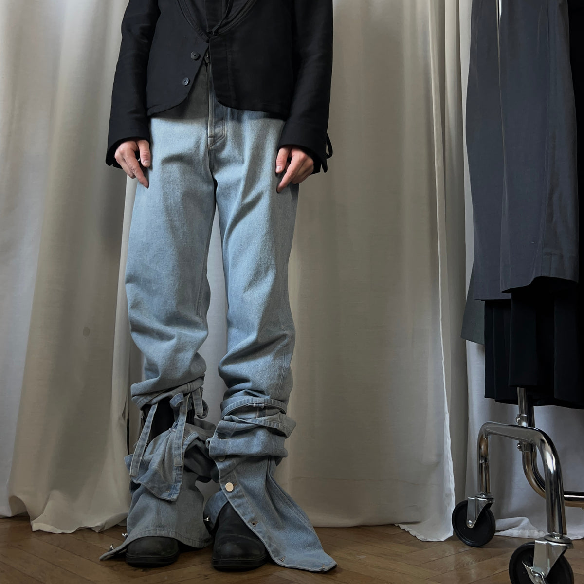 Detchable Spring Button Legs Y/Project Detachable Button Leg Sample Jeans - AW16 – Vertical Rags