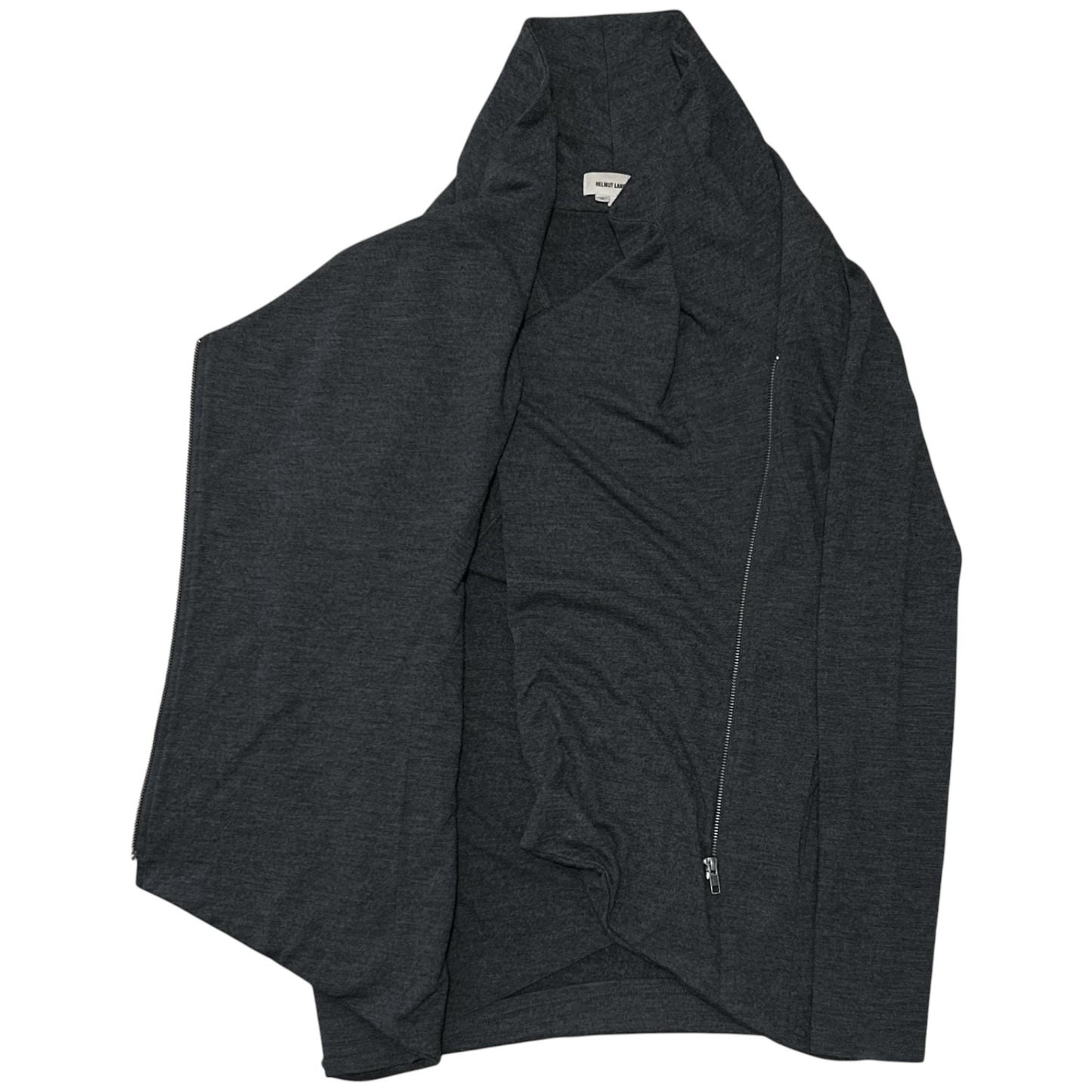 Helmut Lang Asymmetric Zip Drape Cardigan - AW07