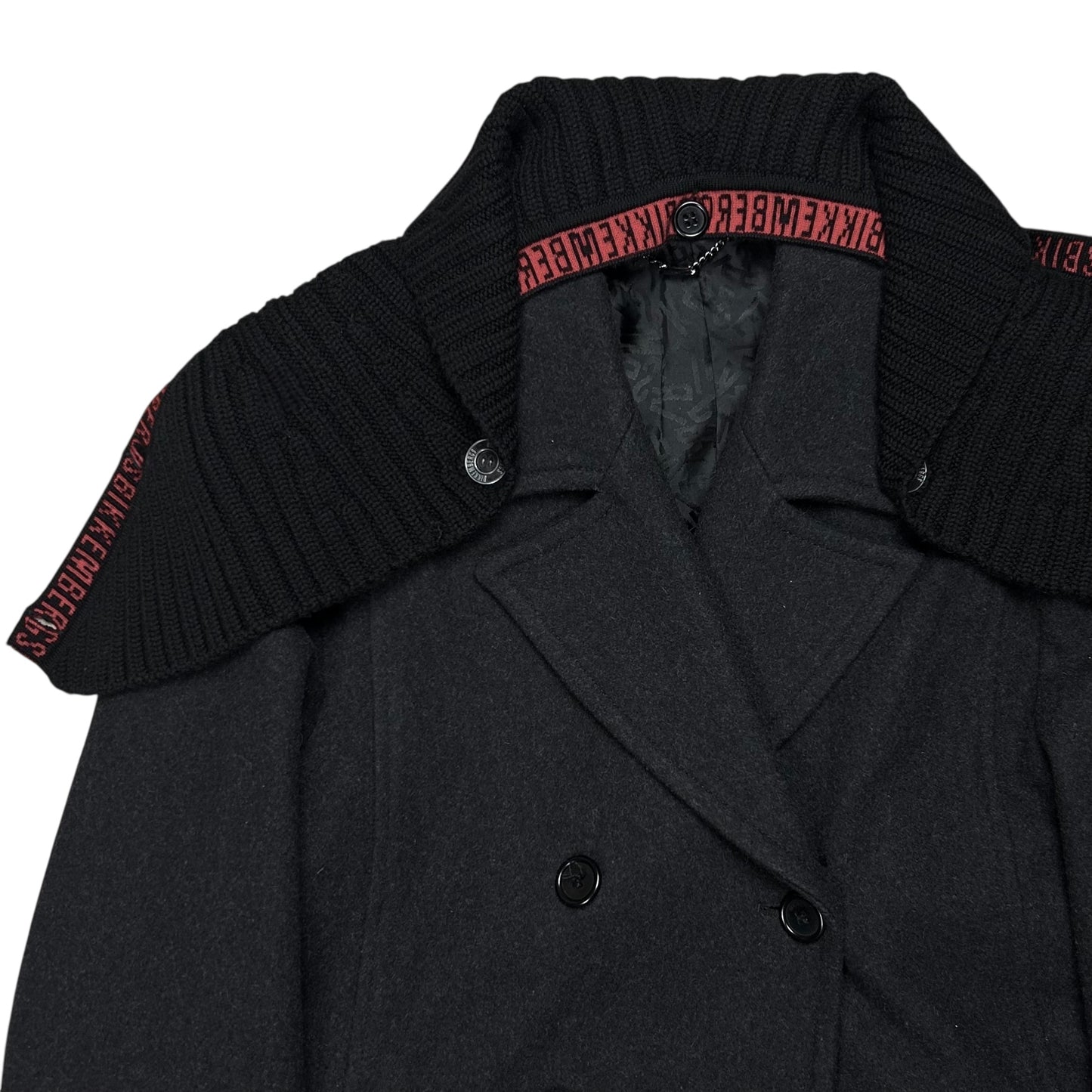 Dirk Bikkembergs Scarfed Caban Wool Jacket