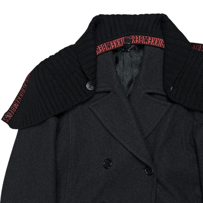 Dirk Bikkembergs Scarfed Caban Wool Jacket