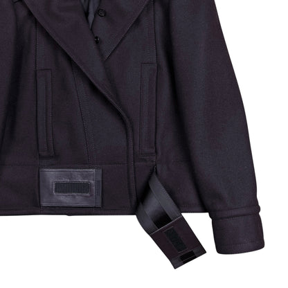 Gucci by Tom Ford Asymmetric Velcro Belted Cashmere Jacket - AW04